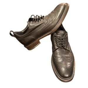 Rag & Bone Oxford WINGTIP LACE UP Shoes Black Leather Sz‎ 43.5 US 10.5